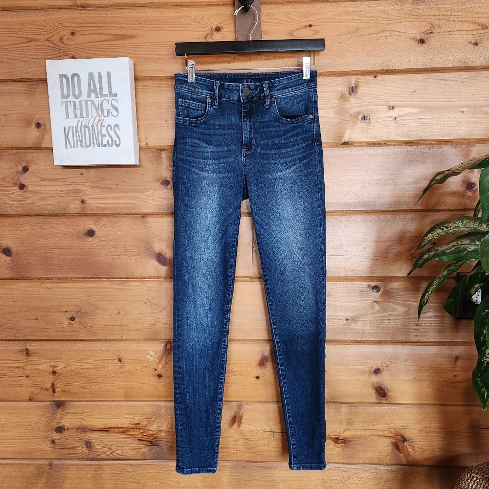 Kut from the Kloth 💜 Toothpick Skinny Dark Wash Low Rise Denim Jeans Sz 2 X 30